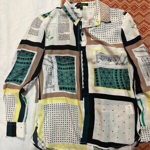 Beautiful Judith and Charles silk printed blouse size 4
